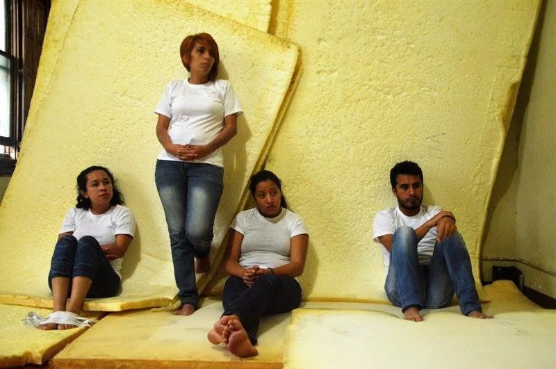  Montaje de la obra en el año 2018 en el Centro Cultural de la Cooperación española. Foto: Cooperación Española en Guatemala. 